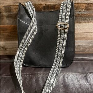 Crossbody Vegan Leather Guitar Strap Handbag with 2 Adjustable Straps